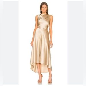 Saloni Jen gold dress